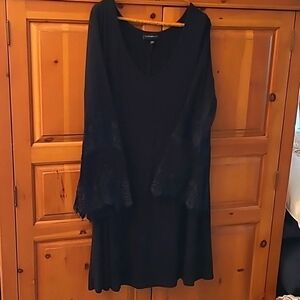 Size 18/20 Lane Bryant Classy Black Dress with v-neckline